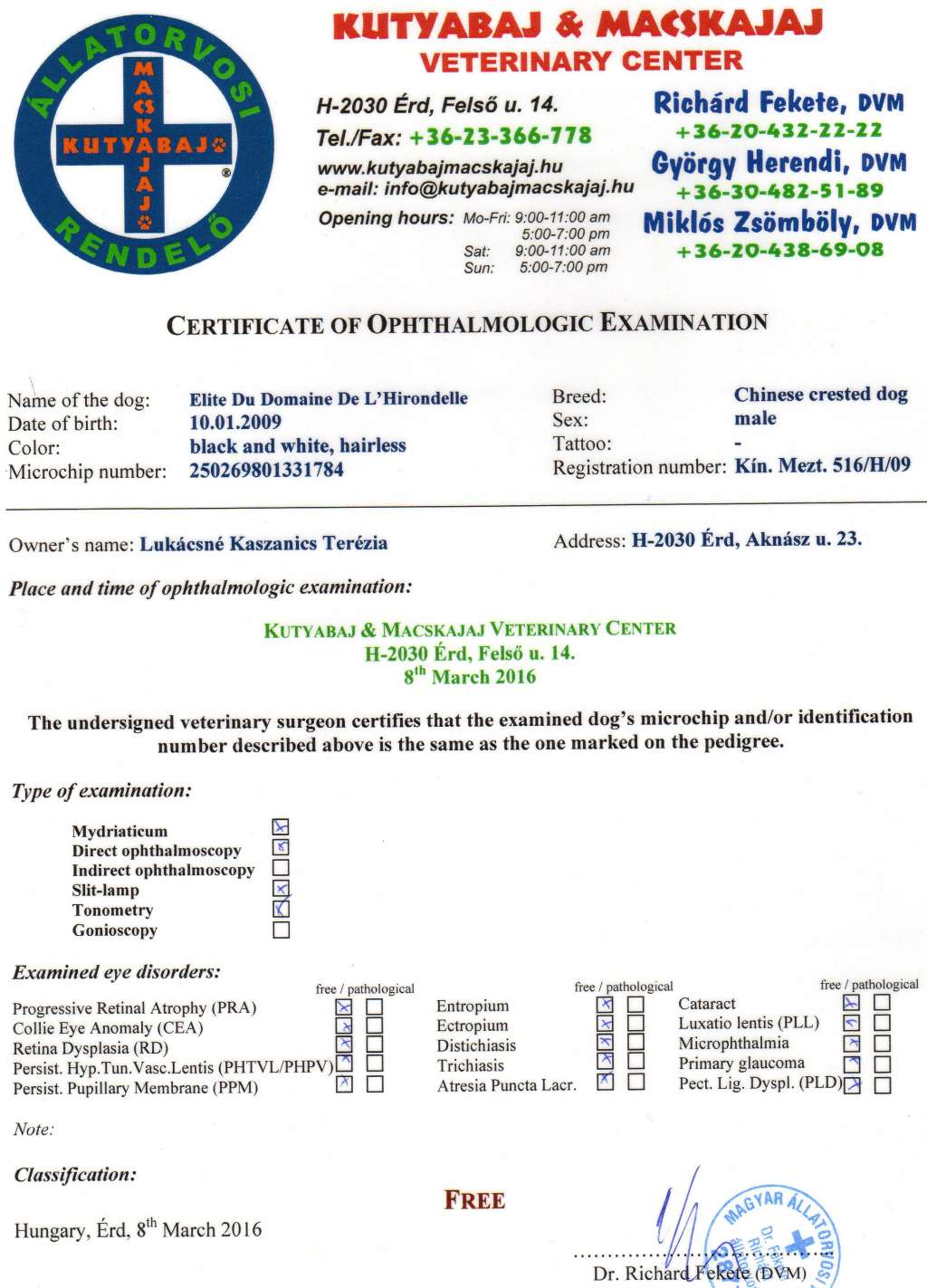 Elite du Domaine de I'Hirondelle