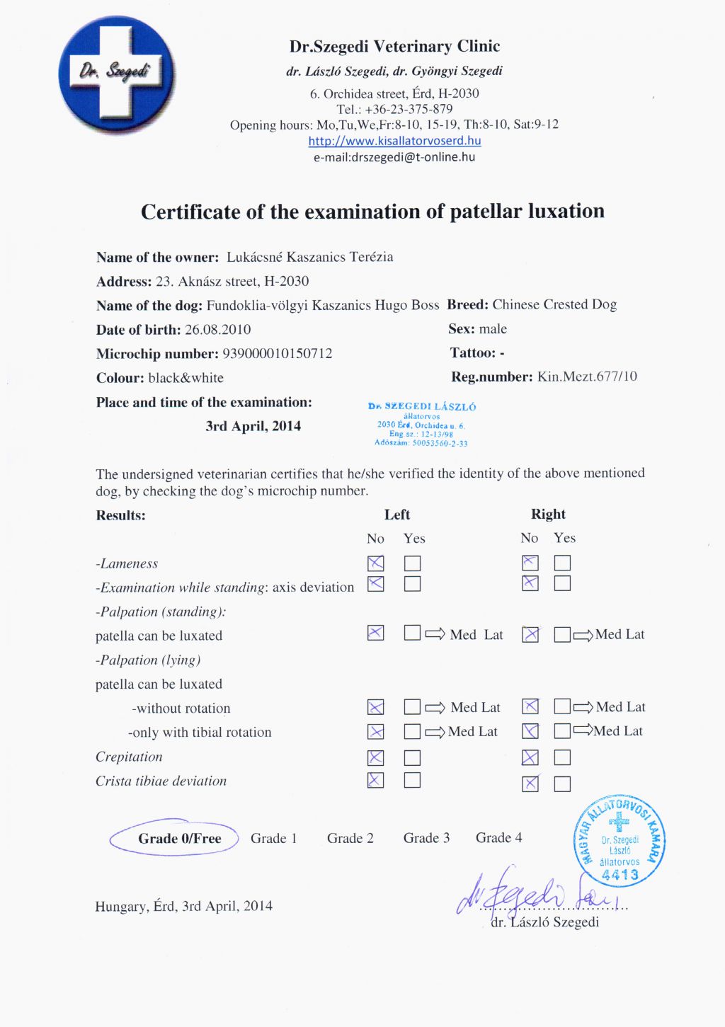 Fundoklia-völgyi Kaszanics Hugo Boss